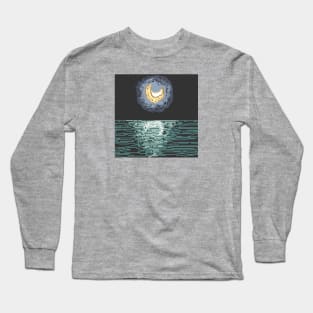 Moon at Night Long Sleeve T-Shirt